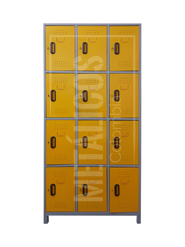 locker metálico de 12 puestos