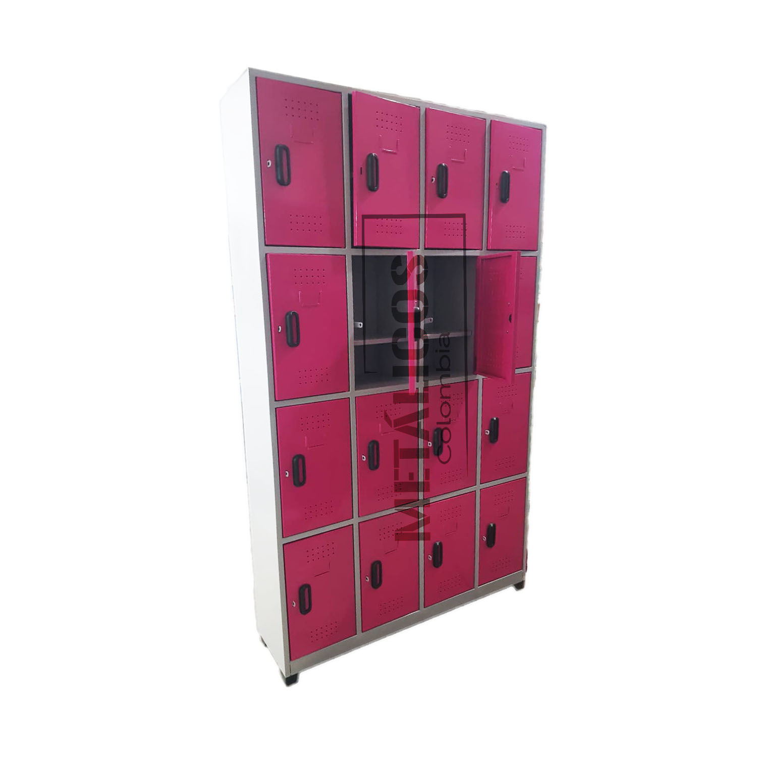 locker metalico de 16 compartimentos