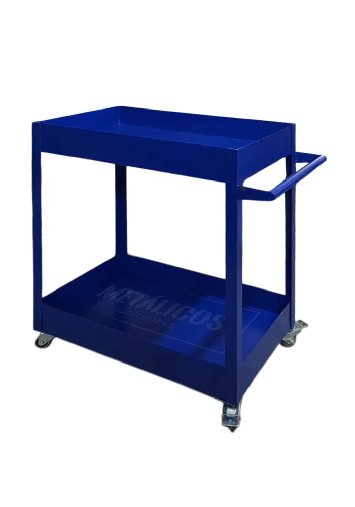 Carro-metalico-picking-sencillo-azul