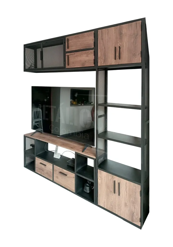 Organizador-estilo-industrial-metal-y-madera