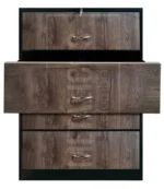 Archivador horizontal metal madera de 4 gavetas - Imagen 3