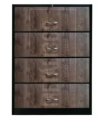 Archivador horizontal metal madera de 4 gavetas - Imagen 4