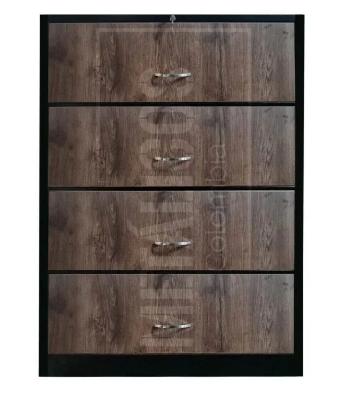 Archivador horizontal metal madera de 4 gavetas - Imagen 4
