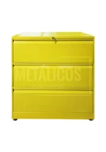Archivador metálico horizontal de 3 gavetas