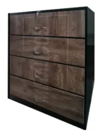 Archivador horizontal metal madera de 4 gavetas