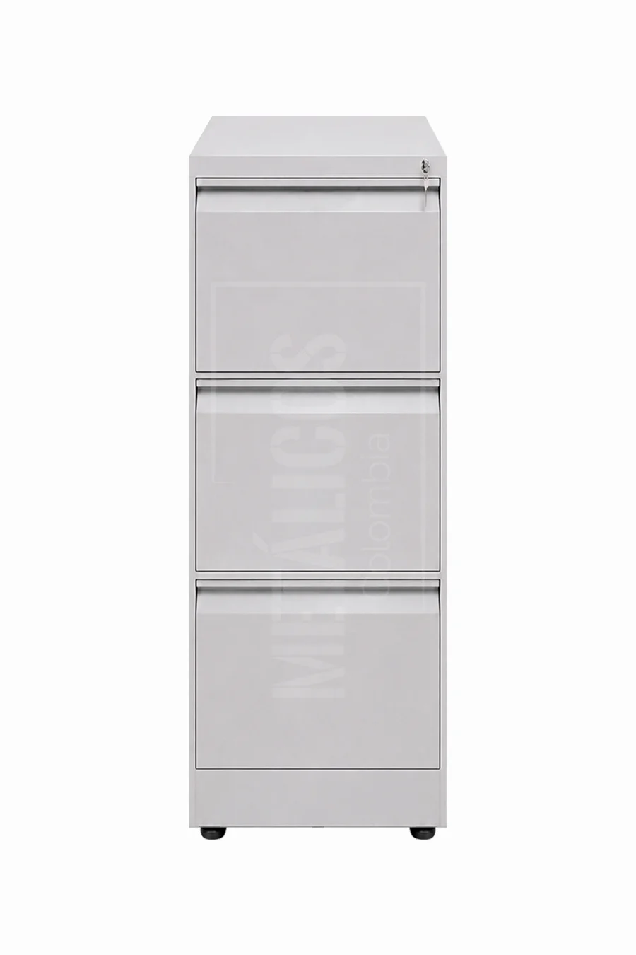 Archivadores_Estandar_Gris 3 gavetas vertical Archivador metálico vertical de 3 gavetas - Imagen 1