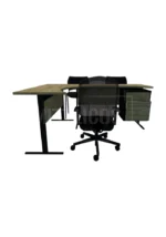Puesto de trabajo metálico en L con cajonera - Imagen 7