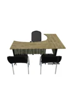 Puesto de trabajo metálico en L con cajonera - Imagen 5