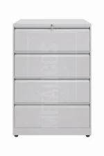 Archivador metálico horizontal de 4 gavetas