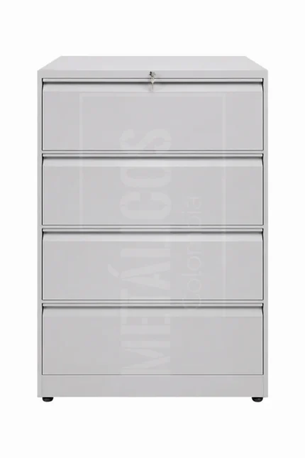 Archivador metálico horizontal de 4 gavetas